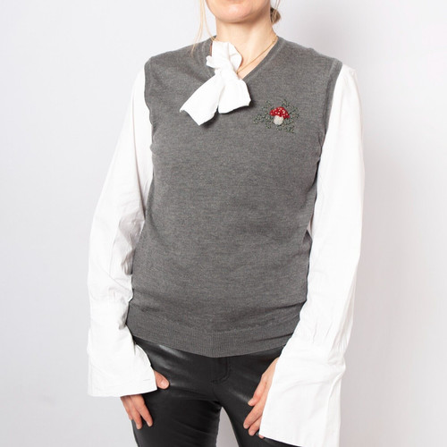 Gilet lana merino grigio - gilet,