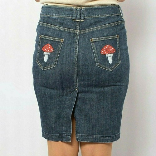 Gonna denim dipinta mano - dipinta, a